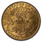 1907-D $20 Liberty Gold Double Eagle BU