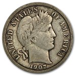 1907-D Barber Dime Fine