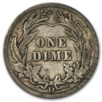 1907-D Barber Dime Fine