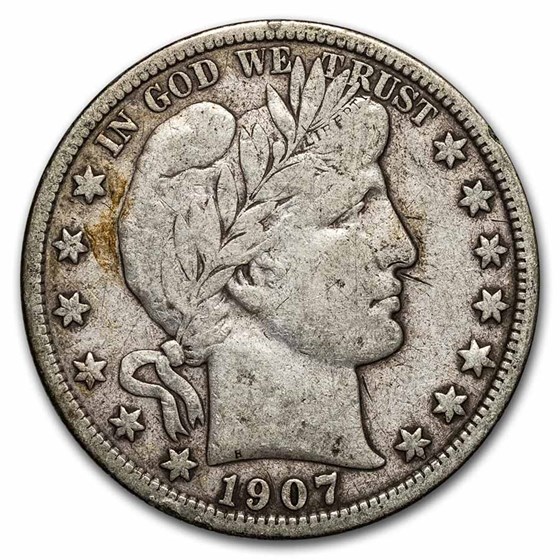 1907-D Barber Half Dollar Fine 1907-D Barber Half Dollar Fine