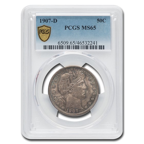 1907-D Barber Half Dollar MS-65 PCGS 1907-D Barber Half Dollar MS-65 PCGS
