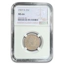 1907-D Barber Quarter MS-66 NGC