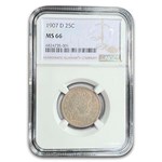 1907-D Barber Quarter MS-66 NGC
