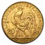 1907 France Gold 20 Francs Rooster BU