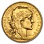 1907 France Gold 20 Francs Rooster BU