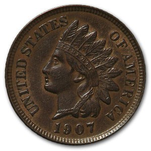 1907 Indian Head Cent AU 1907 Indian Head Cent AU