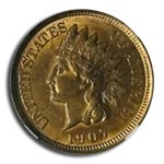 1907 Indian Head Cent MS-63 NGC (Red/Brown)