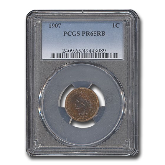 1907 Indian Head Cent PR-65 PCGS (Red/Brown) 1907 Indian Head Cent PR-65 PCGS (Red/Brown)