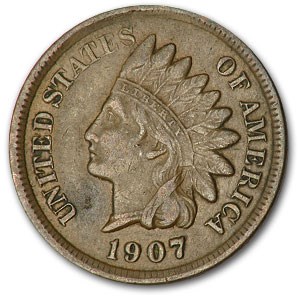 1907 Indian Head Cent XF 1907 Indian Head Cent XF