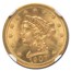 1907 Liberty Gold Quarter Eagle MS-67 NGC (Green Label)