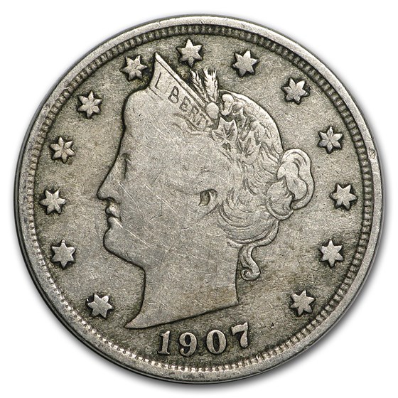 1907 Liberty Head V Nickel Fine 1907 Liberty Head V Nickel Fine