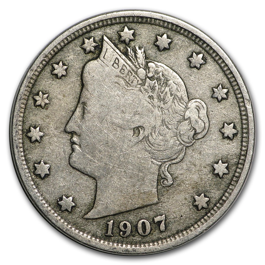 1907 Liberty Head V Nickel Fine