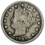 1907 Liberty Head V Nickel Good+