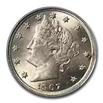 1907 Liberty Head V Nickel MS-64 PCGS