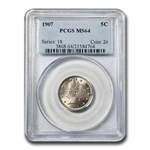 1907 Liberty Head V Nickel MS-64 PCGS