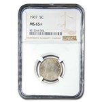 1907 Liberty Head V Nickel MS-65+ NGC