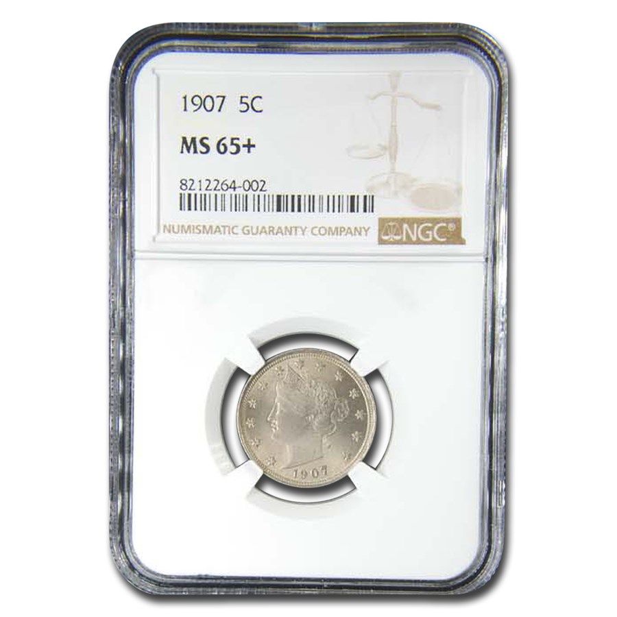 1907 Liberty Head V Nickel MS-65+ NGC