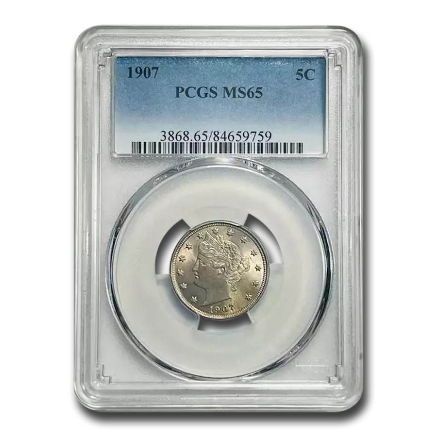 1907 Liberty Head V Nickel MS-65 PCGS