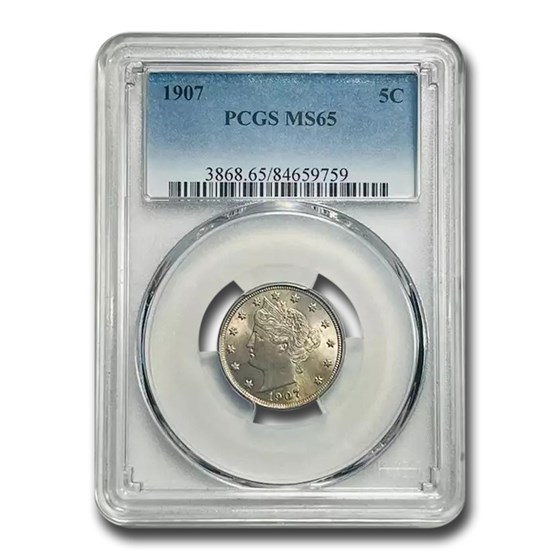 1907 Liberty Head V Nickel MS-65 PCGS 1907 Liberty Head V Nickel MS-65 PCGS