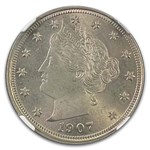 1907 Liberty Head V Nickel MS-66 NGC