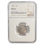 1907 Liberty Head V Nickel MS-66 NGC
