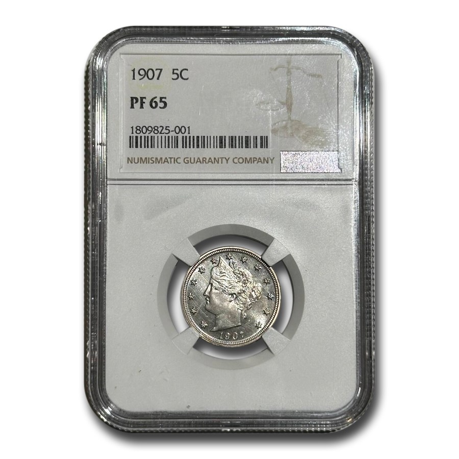 1907 Liberty Head V Nickel PF-65 NGC