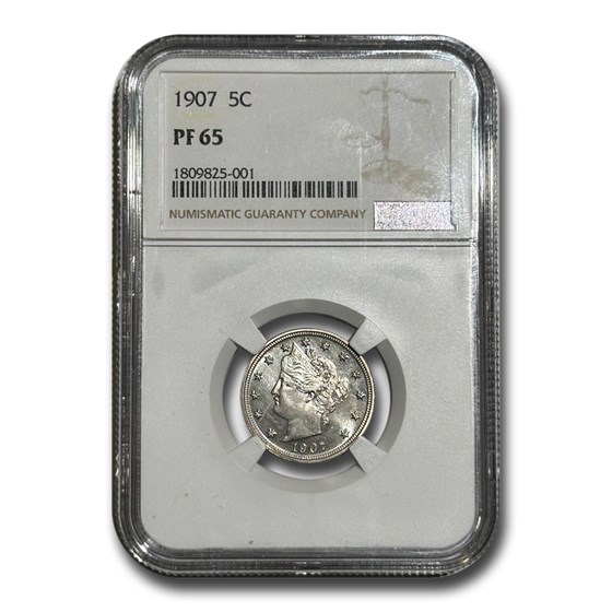 1907 Liberty Head V Nickel PF-65 NGC 1907 Liberty Head V Nickel PF-65 NGC