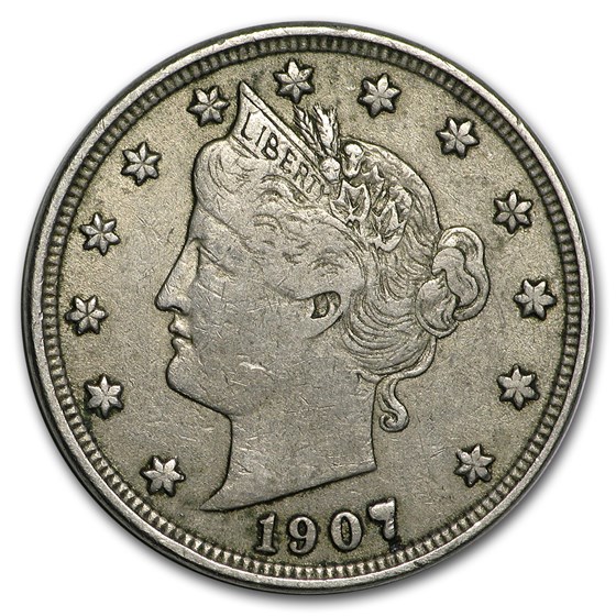 1907 Liberty Head V Nickel VF 1907 Liberty Head V Nickel VF