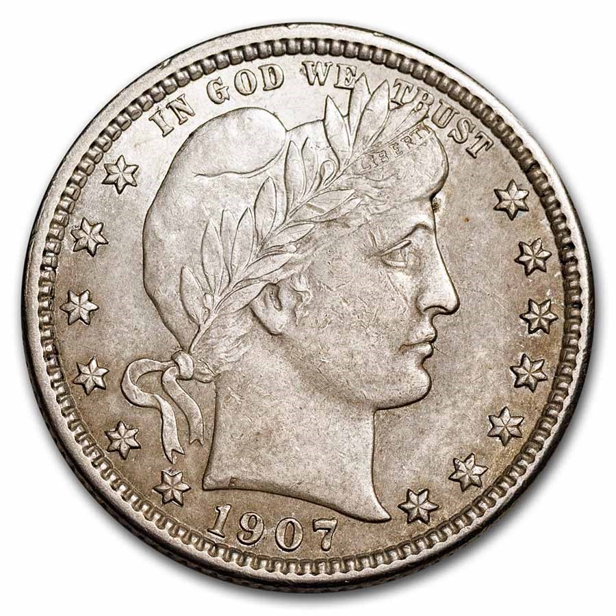 1907-O Barber Quarter BU