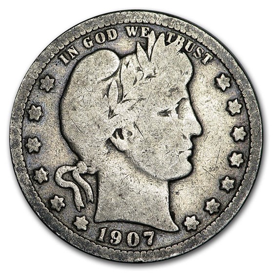 1907-O Barber Quarter Good 1907-O Barber Quarter Good