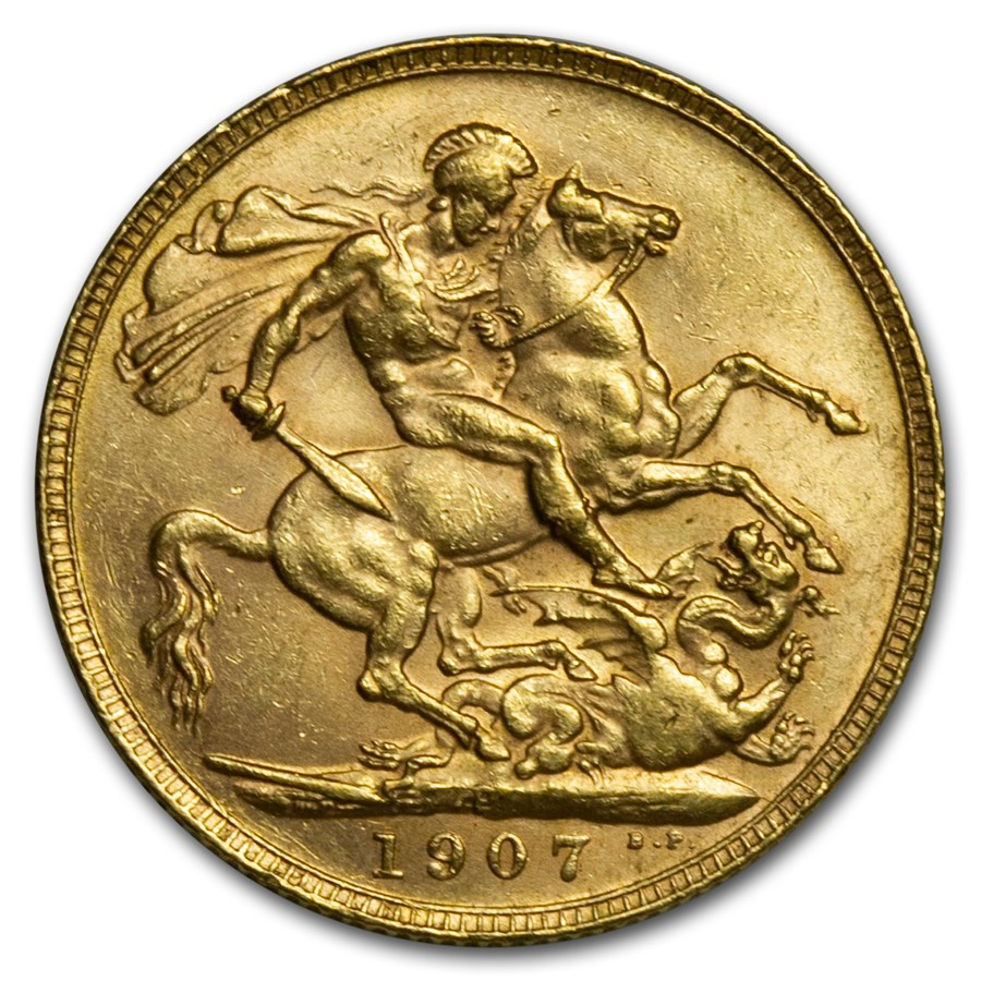 1907-P Australia Gold Sovereign Edward VII BU