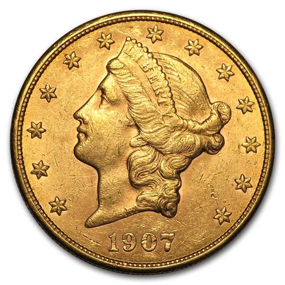 1907-S $20 Liberty Gold Double Eagle AU 1907-S $20 Liberty Gold Double Eagle AU
