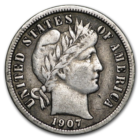 1907-S Barber Dime VF 1907-S Barber Dime VF