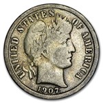 1907-S Barber Dime VG