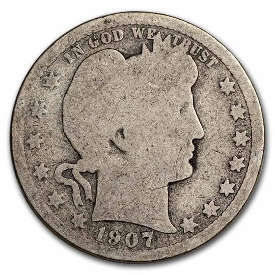 1907-S Barber Quarter AG 1907-S Barber Quarter AG
