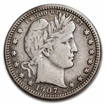 1907-S Barber Quarter Fine
