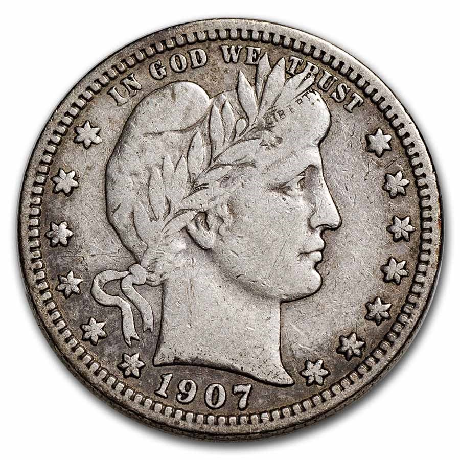 1907-S Barber Quarter Fine