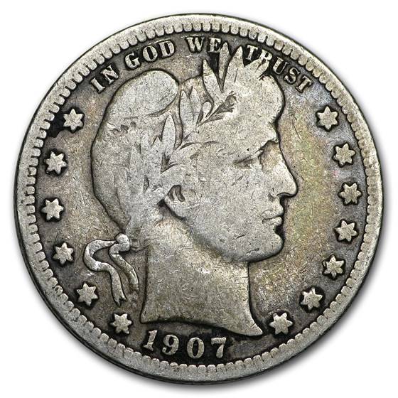 1907-S Barber Quarter VG 1907-S Barber Quarter VG