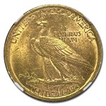 1908 $10 Indian Gold Eagle No Motto MS-62 NGC