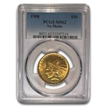 1908 $10 Indian Gold Eagle No Motto MS-62 PCGS