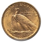 1908 $10 Indian Gold Eagle No Motto MS-63 PCGS