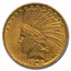 1908 $10 Indian Gold Eagle w/Motto AU-58 PCGS