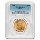 1908 $10 Indian Gold Eagle w/Motto AU-58 PCGS