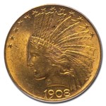 1908 $10 Indian Gold Eagle w/Motto MS-63 PCGS