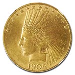 1908 $10 Indian Gold Eagle w/Motto MS-64 NGC