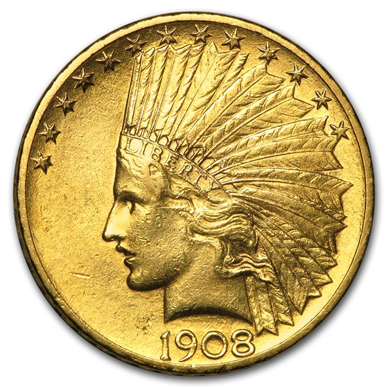 1908 $10 Indian Gold Eagle w/Motto XF 1908 $10 Indian Gold Eagle w/Motto XF