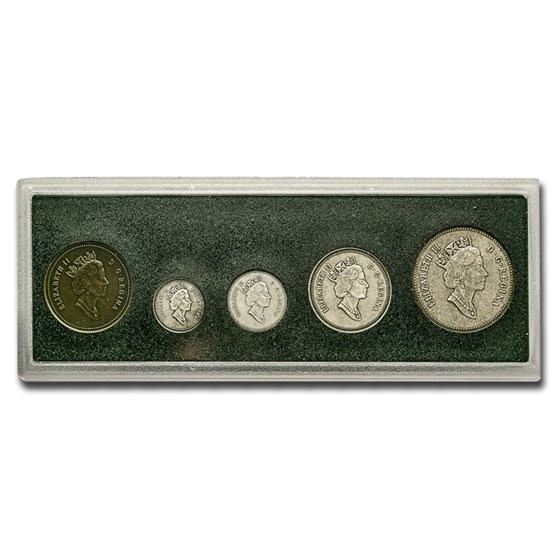 1908-1998 Canada 5-Pc Silver Mint Set BU/Matte (w/COA) 1908-1998 Canada 5-Pc Silver Mint Set BU/Matte (w/COA)