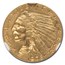 1908 $2.50 Indian Gold Quarter Eagle MS-62 NGC