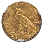 1908 $2.50 Indian Gold Quarter Eagle MS-62 NGC