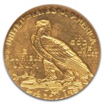 1908 $2.50 Indian Gold Quarter Eagle MS-62 NGC